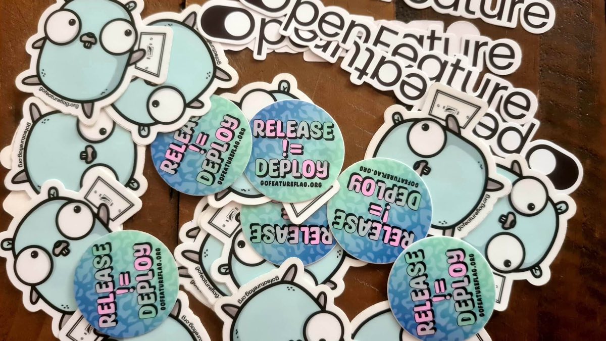 GO Feature Flag stickers from the maintainers